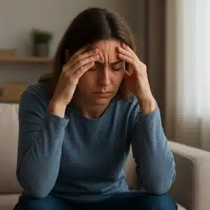 Signora che soffre di disturbi d'ansia a Padova
